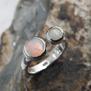 Coober Pedy Natural Solid Opal Ring
