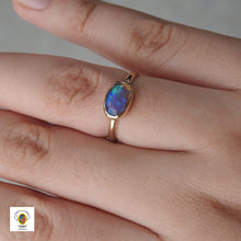Load image into Gallery viewer, AUSTRALIAN BLACK OPAL RING
