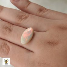 Load image into Gallery viewer, Made to Order Ring with Solid Lightning Ridge White Opal Multi-Colors
