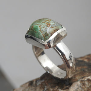 Australian Natural Variscite Sterling Silver Ring