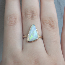 Load image into Gallery viewer, Solid Australian Coober Pedy Crystal Opal Ring