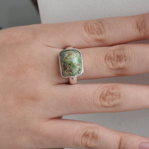 Australian Natural Variscite Sterling Silver Ring