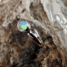 Load image into Gallery viewer, Natural Lightning Ridge Solid Opal Ring