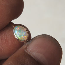 Load image into Gallery viewer, Australian Lightning Ridge Solid Natural Opal Sterling Silver Ring