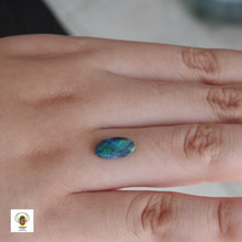 Load image into Gallery viewer, Made to Order Ring with Solid Lightning Ridge Black Opal Green Blue Colors