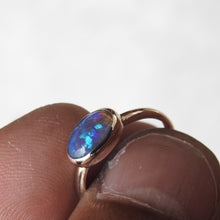 Load image into Gallery viewer, AUSTRALIAN BLACK OPAL RING