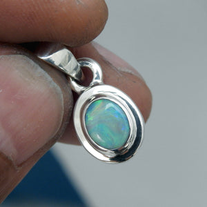 Lightning Ridge Solid Opals Double Faces Pendant Necklace