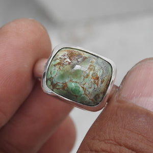 Australian Natural Variscite Sterling Silver Ring