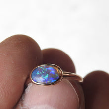 Load image into Gallery viewer, AUSTRALIAN BLACK OPAL RING