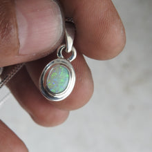 Load image into Gallery viewer, Lightning Ridge Solid Opals Double Faces Pendant Necklace