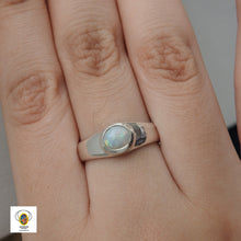 Load image into Gallery viewer, Australian Mintabie Solid Opal Sterling Silver Ring