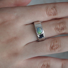 Load image into Gallery viewer, Natural Lightning Ridge Solid Opal Sterling Silver Ring