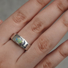 Load image into Gallery viewer, Natural Lightning Ridge Solid Opal Sterling Silver Ring