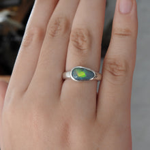 Load image into Gallery viewer, Natural Lightning Ridge Solid Opal Sterling Silver Ring