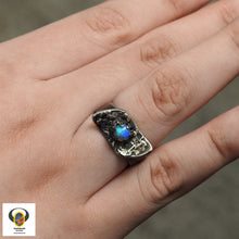 Load image into Gallery viewer, Australian Natural Solid Crystal Opal Ring.