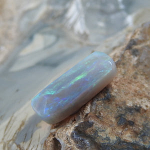 Solid Lightning Ridge Opal with Green Blue Colors.