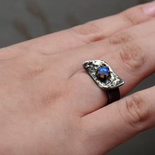 Load image into Gallery viewer, Australian Natural Solid Crystal Opal Ring.