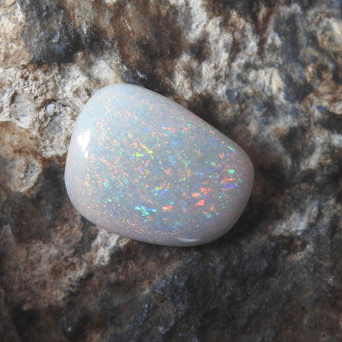 Made to Order 10k YG Ring with Solid Lightning Ridge Opal Multi-Color