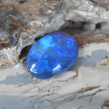 Load image into Gallery viewer, Solid Natural Black Opal from Lightning Ridge with Blue Green Colors.