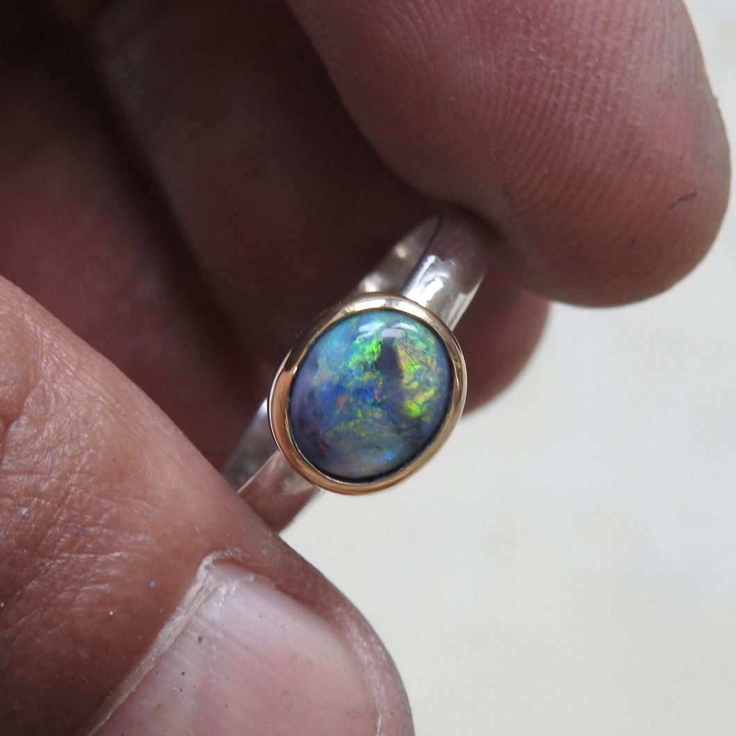 BLACK OPAL RING