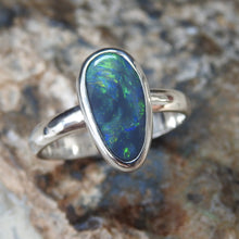 Load image into Gallery viewer, AUSTRALIAN BLACK OPAL RING
