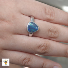 Load image into Gallery viewer, LIGHTNING RIDGE BLACK OPAL RING