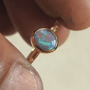 LIGHTNING RIDGE OPAL RING