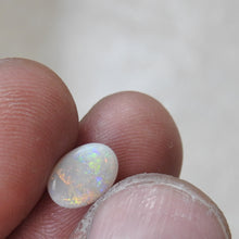 Load image into Gallery viewer, Custom Made Silver Ring with Australian Coober Pedy White Opal Multi-Color