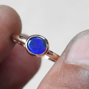 AUSTRALIAN BLACK OPAL RING