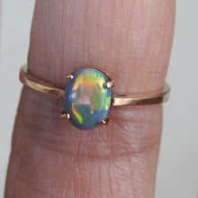 Load image into Gallery viewer, Lightning Ridge Black Opal Ring