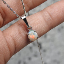 Load image into Gallery viewer, Lightning Ridge Solid Opal Silver Pendant.