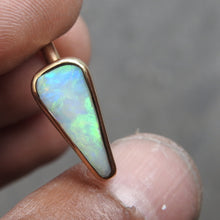 Load image into Gallery viewer, Lightning Ridge Solid White Opal Ring with Multi-Color