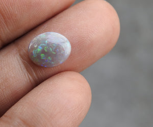 Lightning Ridge Solid Natural Polished Dark Opal with Multi-Color Fires.