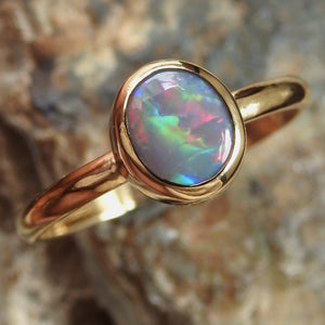 LIGHTNING RIDGE OPAL RING