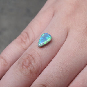 Made to Order 10k YG Ring with Solid Lightning Ridge Dark Opal
