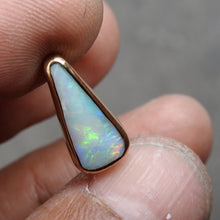 Load image into Gallery viewer, Lightning Ridge Solid White Opal Ring with Multi-Color