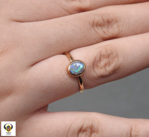 LIGHTNING RIDGE OPAL RING