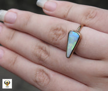 Load image into Gallery viewer, Lightning Ridge Solid White Opal Ring with Multi-Color