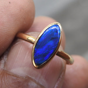AUSTRALIAN  BLACK OPAL RING