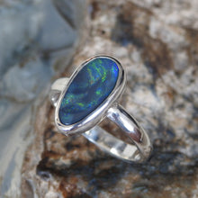 Load image into Gallery viewer, AUSTRALIAN BLACK OPAL RING