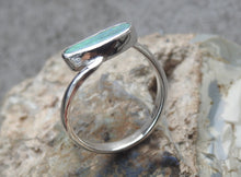 Load image into Gallery viewer, Lightning Ridge Solid Black Opal Sterling Silver Ring.