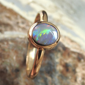 LIGHTNING RIDGE OPAL RING