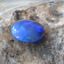 Load image into Gallery viewer, Solid Natural Black Opal from Lightning Ridge with Blue Green Colors.