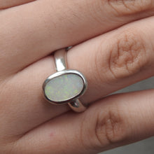 Load image into Gallery viewer, Solid Lightning Ridge Opal Sterling Silver Ring