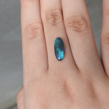 Load image into Gallery viewer, Made to order 10k YG Bezel Ring with Australian Black Opal