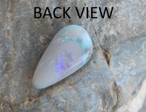 Lightning Ridge Solid Natural Polished Opal with Green Blue Color Fires.
