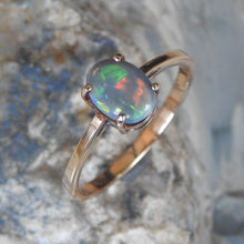 Load image into Gallery viewer, Lightning Ridge Black Opal Ring