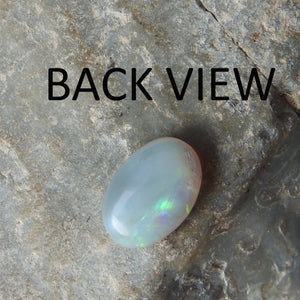 Lightning Ridge Solid Natural Opal with Orange Green Blue colors.