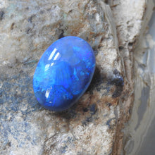 Load image into Gallery viewer, Solid Natural Black Opal from Lightning Ridge with Blue Green Colors.