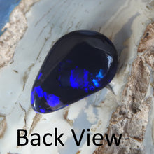 Load image into Gallery viewer, Lightning Ridge Solid Black Opal with Blue Color.